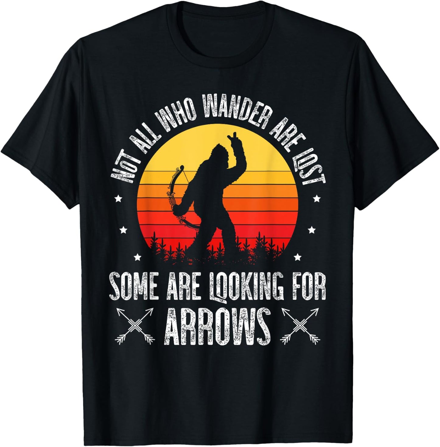 Not all Who Wander are Lost Some are Looking For Arrows T-Shirt - T-Shirt | Black