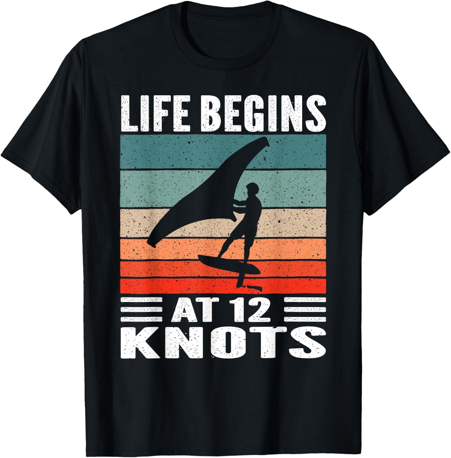 Wing foiling foil surfing wing surf surfer water sports T-Shirt - T-Shirt | Black