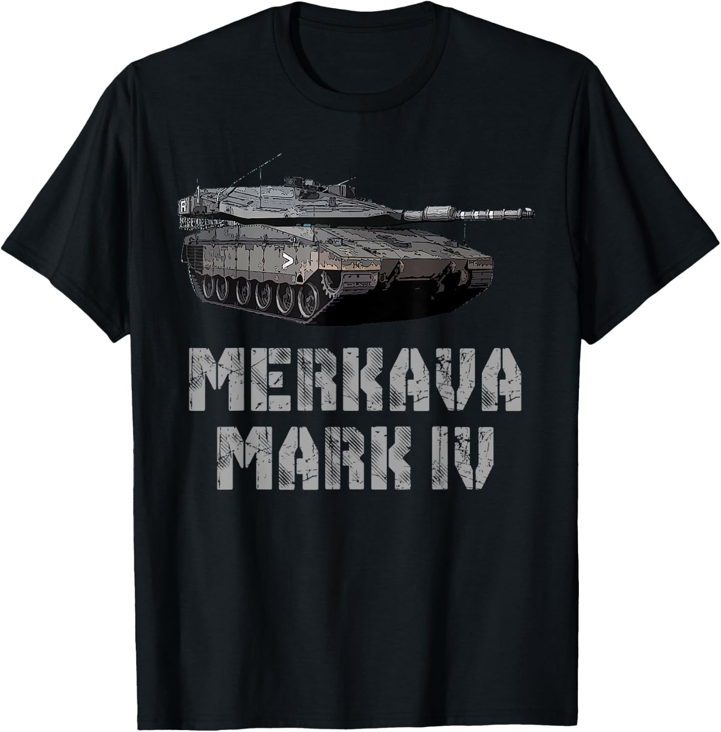 Merkava Mark IV Tank Commander War History T Shirt T-Shirt - T-Shirt | Black