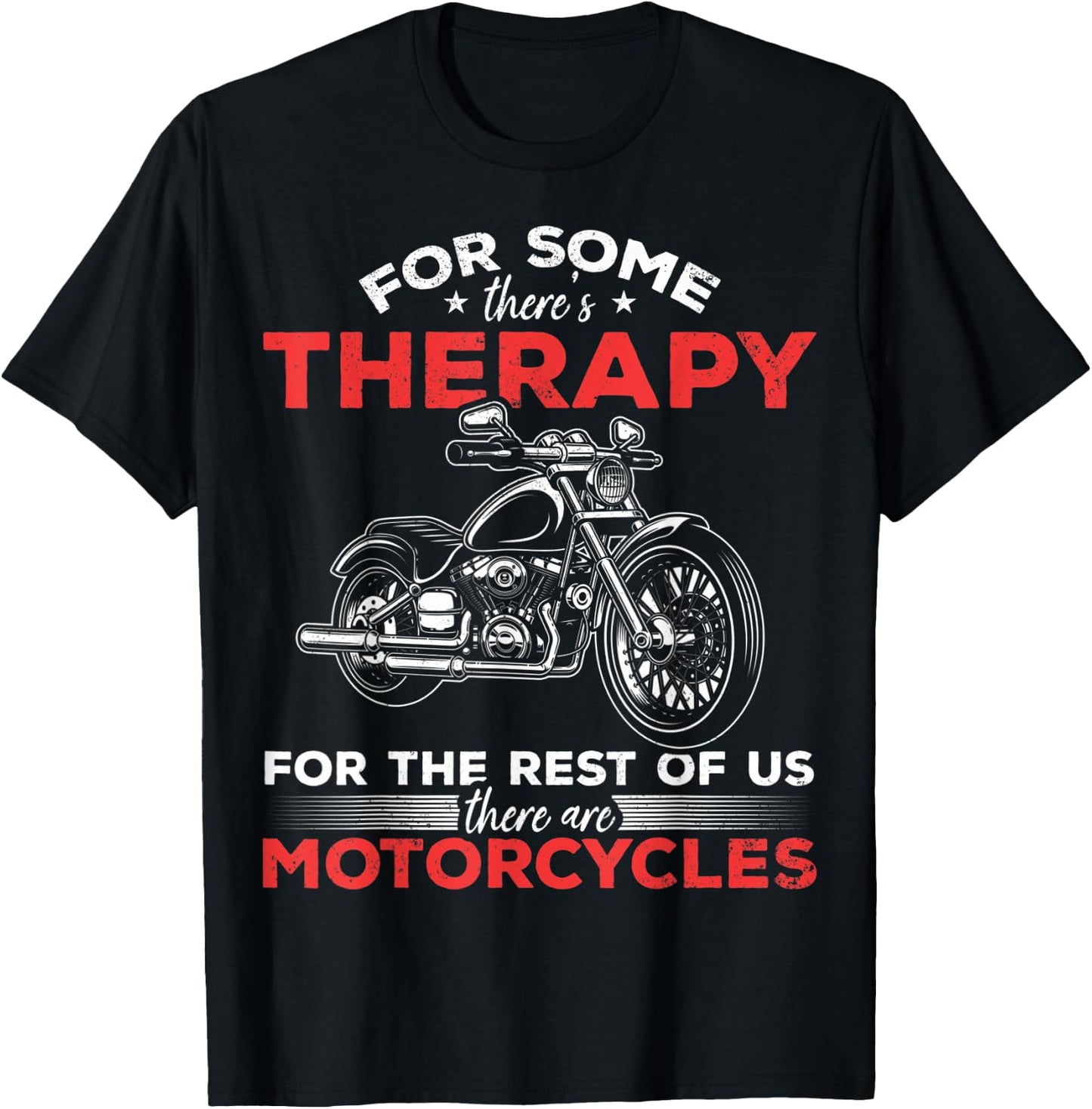 Funny Motorcycle Lovers Motorcycle Therapy Motorcycle Riders T-Shirt - T-Shirt | Black