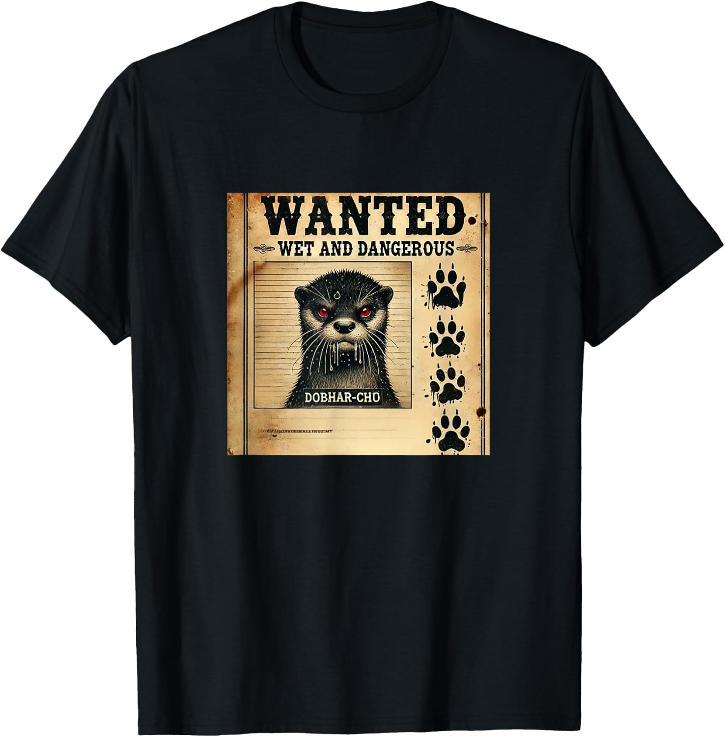 Dobhar Chu The Irish Cryptid - Funny Graphic Design T-Shirt - T-Shirt | Black
