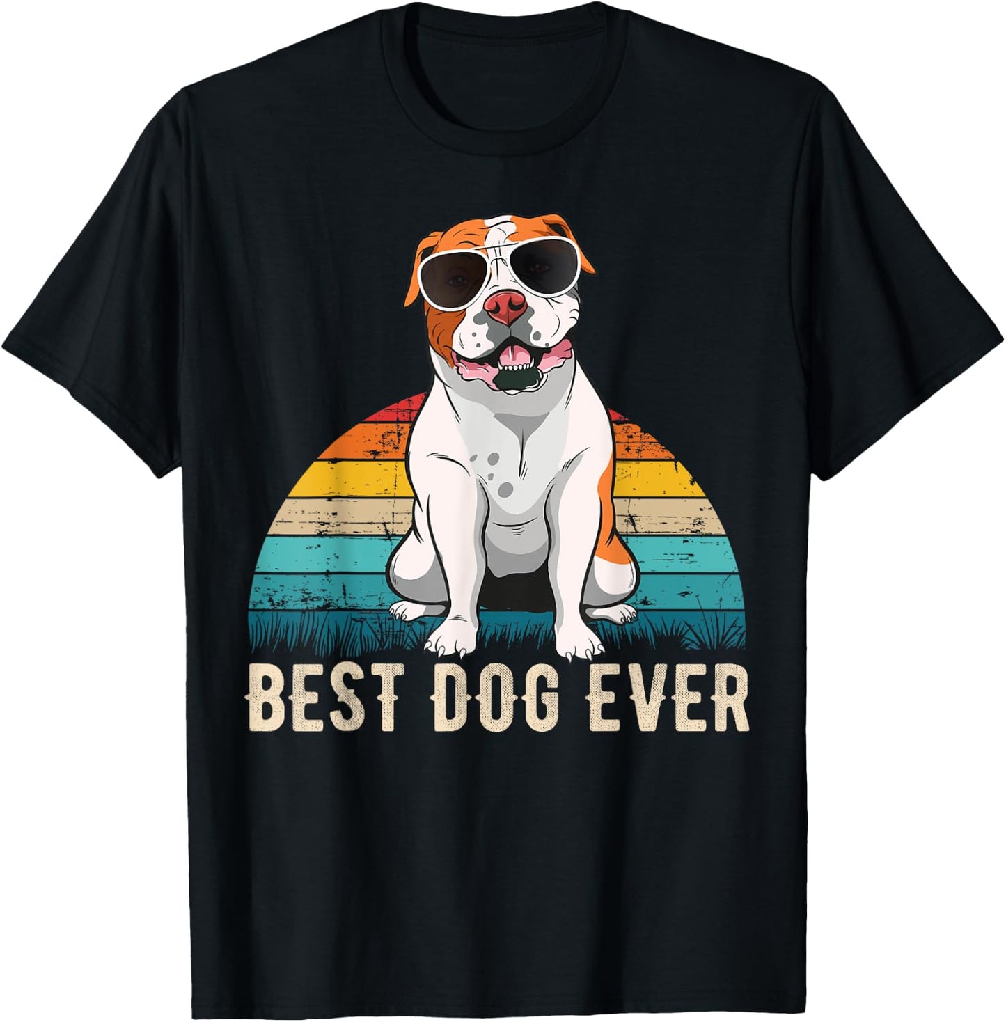 American Bulldog Old Southern White Bulldog Men Women Girls Kids T-Shirt - T-Shirt | Black