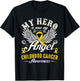 My Hero Is Now My Angel Childhood Cancer Awareness T-Shirt - T-Shirt | Black
