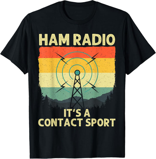 Ham Radio Art Women Amateur Radio Operator CB Radio T-Shirt - T-Shirt | Black