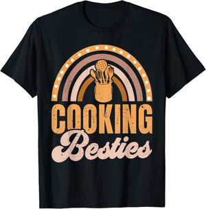 Cooking Besties BFF Best Friends Bestie T-Shirt - T-Shirt | Black