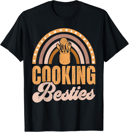 Cooking Besties BFF Best Friends Bestie T-Shirt - T-Shirt | Black