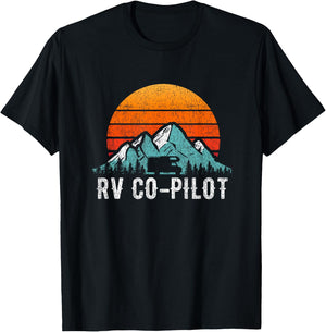 RV Co-Pilot Shirt Motorhome Passenger WOMO Travel Gift T-Shirt - T-Shirt | Black