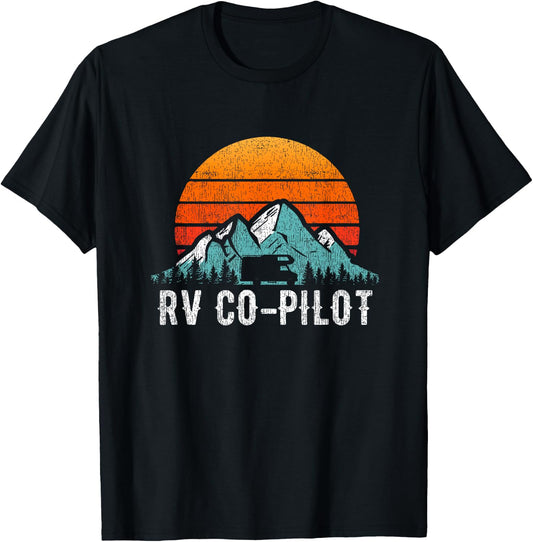 RV Co-Pilot Shirt Motorhome Passenger WOMO Travel Gift T-Shirt - T-Shirt | Black