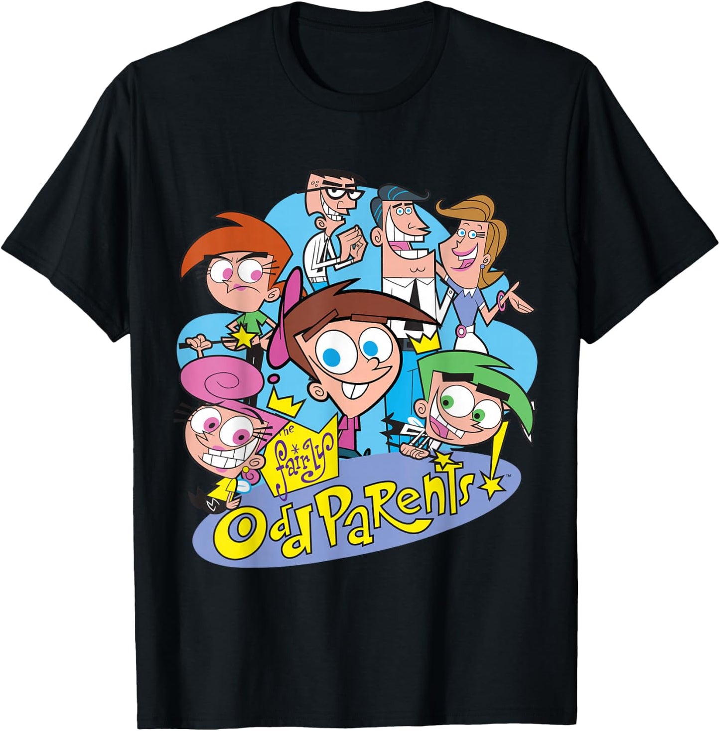 Nickelodeon The Fairly OddParents Cast Small T-Shirt - T-Shirt | Black