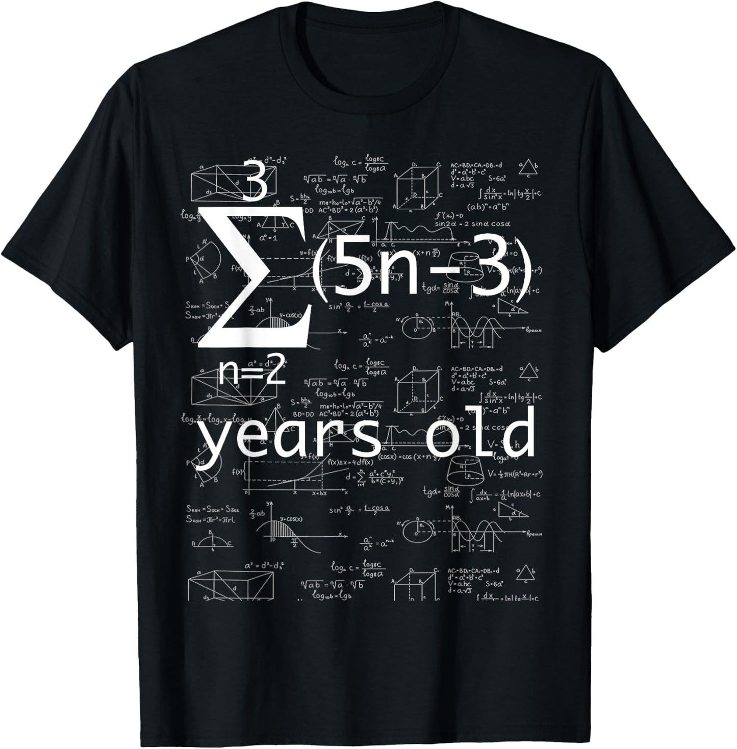 Funny Math Geek 19th Birthday, 19 Years Old Shirt Boys Girls T-Shirt - T-Shirt | Black