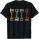 Piston Pattern - Retro Automotive Engine Mechanics Design T-Shirt - T-Shirt | Black