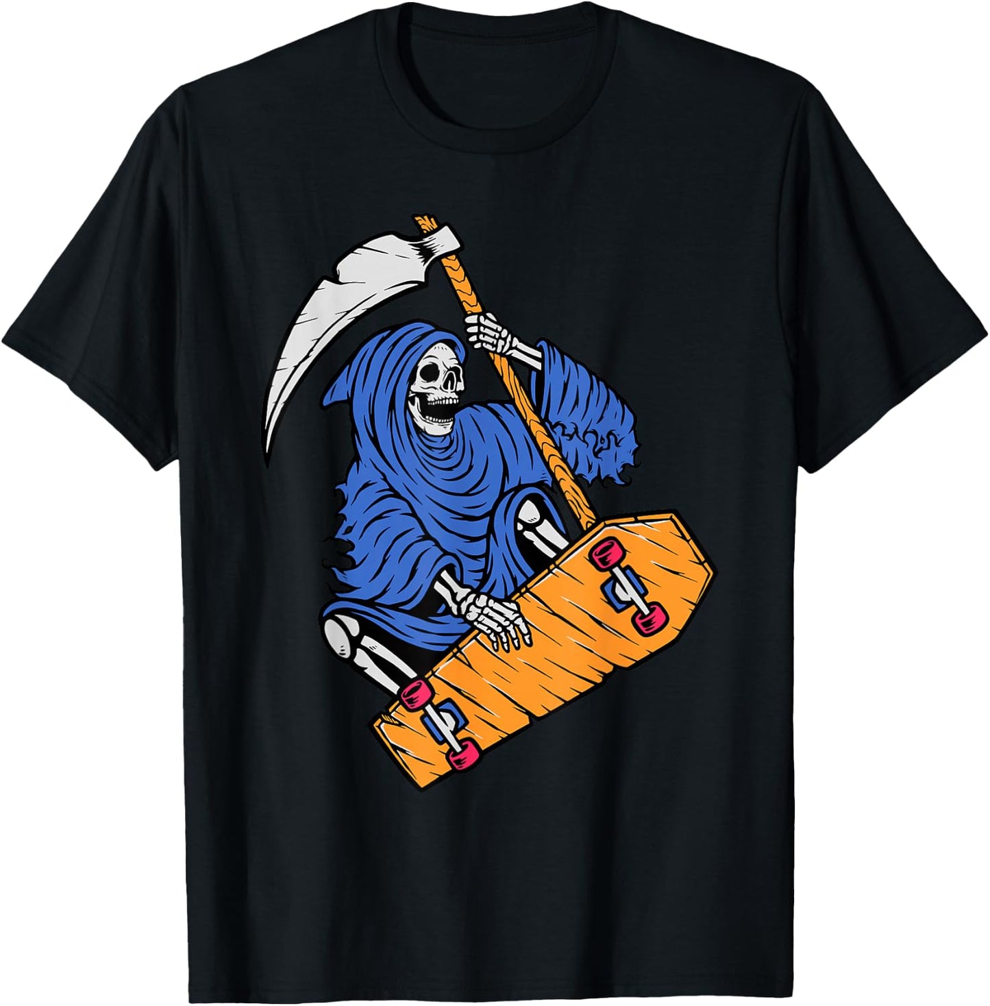 Halloween Skateboard Shirt Skateboarding Men Skateboarding T-Shirt - T-Shirt | Black