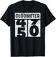 Oldometer Odometer Funny 50th Birthday Gift 50 yrs Old Joke T-Shirt - T-Shirt | Black