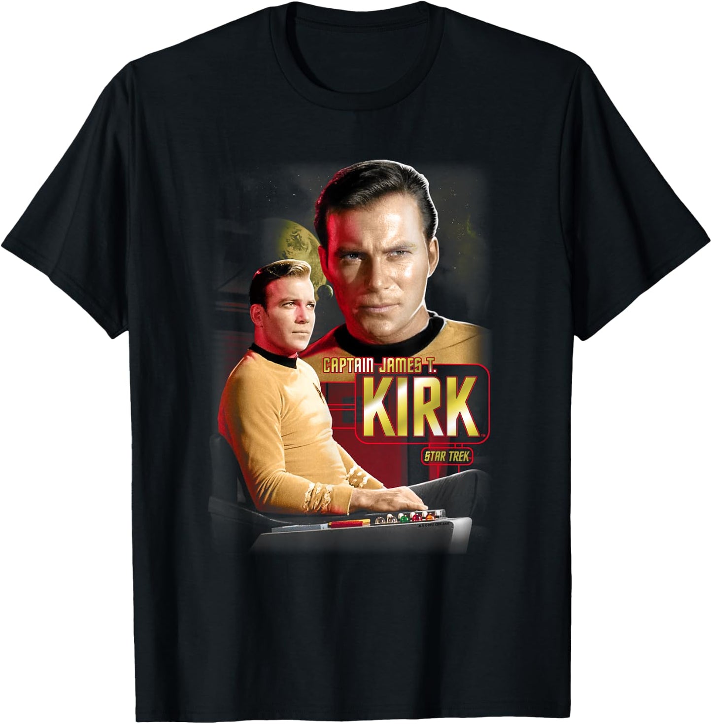 Star Trek Captain Kirk T-Shirt - T-Shirt | Black
