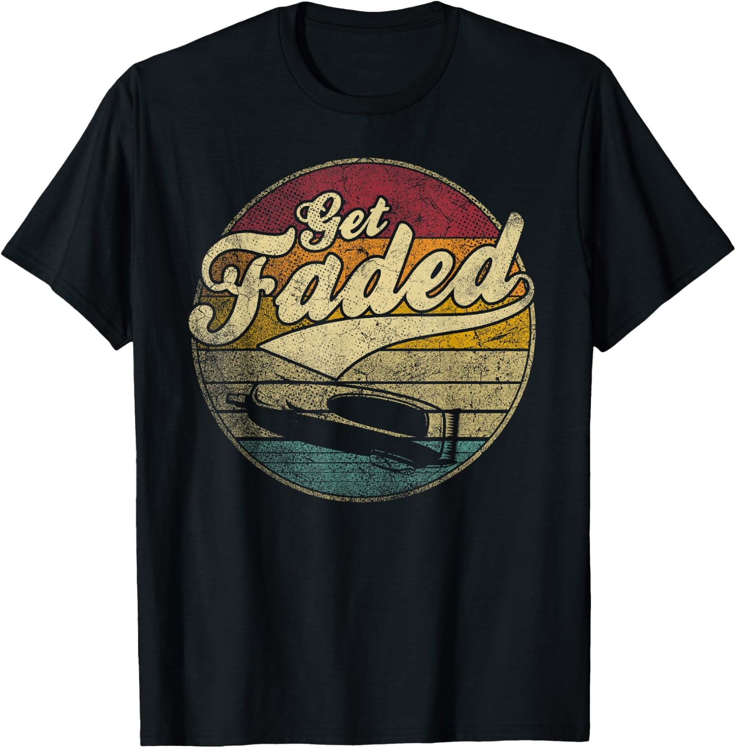 Get Faded Funny Barber Hair Cut Hairdresser Vintage Retro T-Shirt - T-Shirt | Black