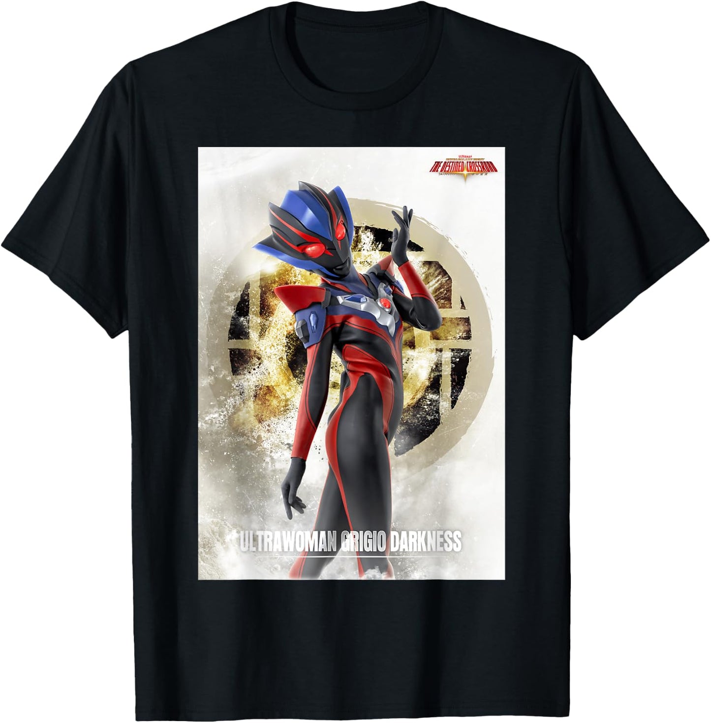 ULTRAWOMAN GRIGIO DARKNESS Ultra Galaxy Fight 3 UGFTDC T-Shirt - T-Shirt | Black