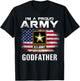 I'm A Proud Army Godfather With American Flag Veteran Gift T-Shirt - T-Shirt | Black