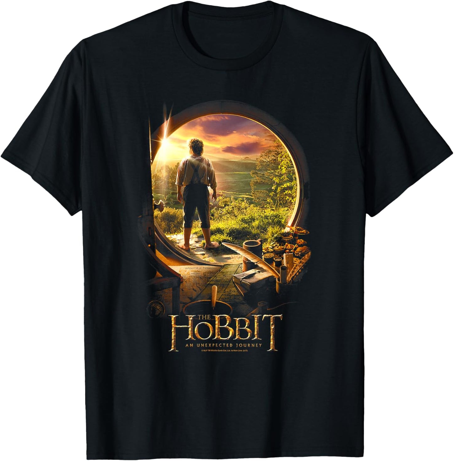 Hobbit Bilbo in Door T-Shirt - T-Shirt | Black