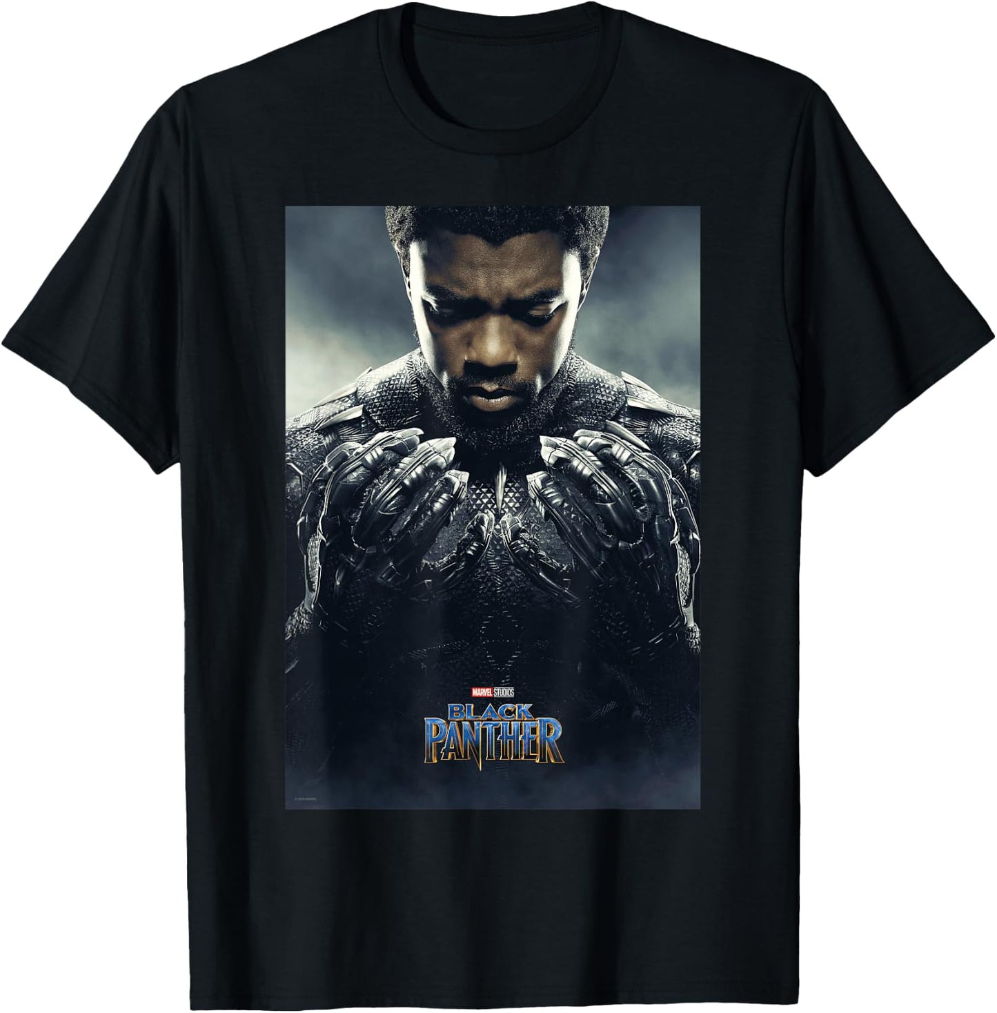 Marvel Black Panther Avengers T'Challa Poster T-Shirt - T-Shirt | Black