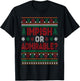 Impish Or Admirable Funny Christmas Ugly Sweater Gift T-Shirt - T-Shirt | Black