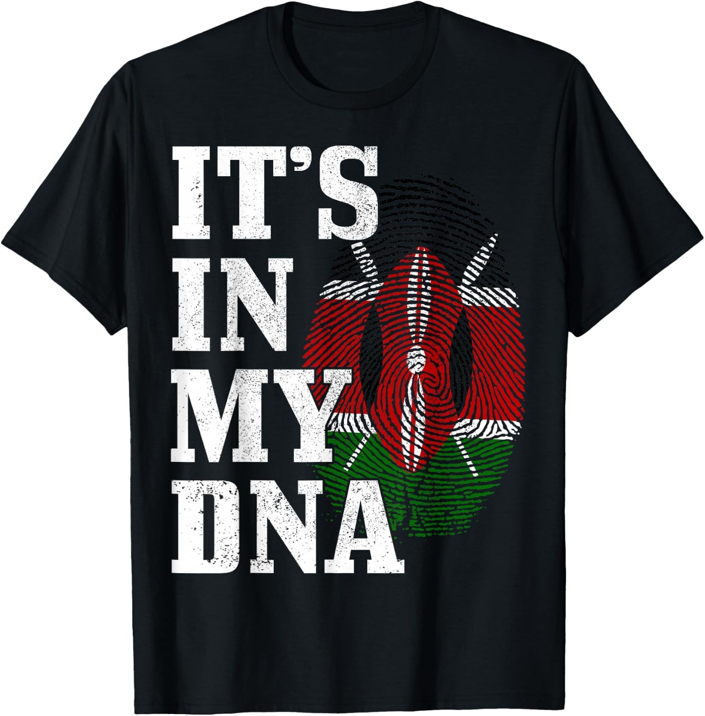 Kenya It's In My DNA Kenyan Flag Pride Roots African T-Shirt - T-Shirt | Black