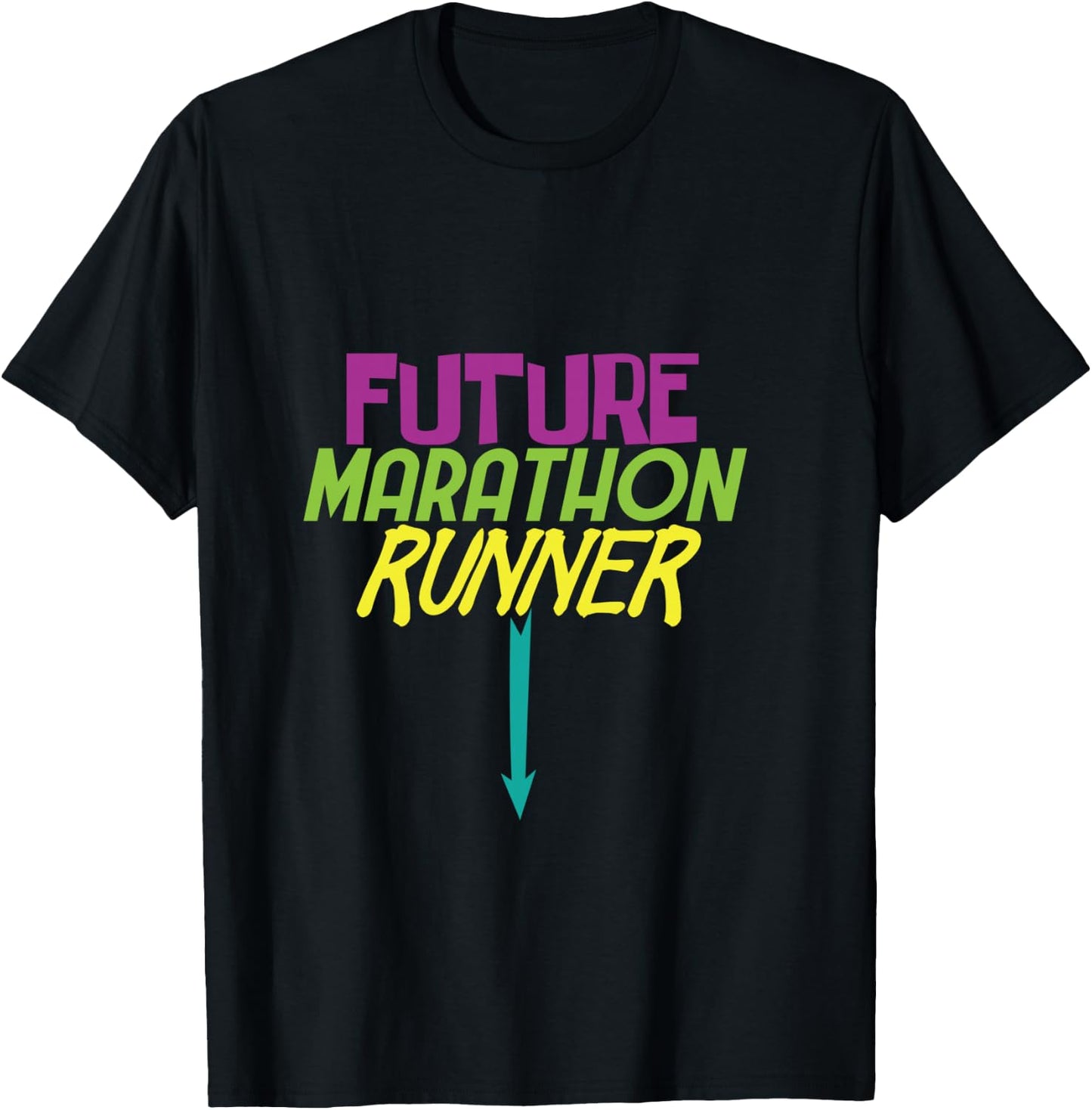 Pregnancy Gift Future Marathon Runner Baby Shower T-Shirt - T-Shirt | Black