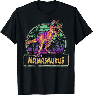 Mamasaurus T Rex Dinosaur Mama Saurus Family Matching Women T-Shirt - T-Shirt | Black