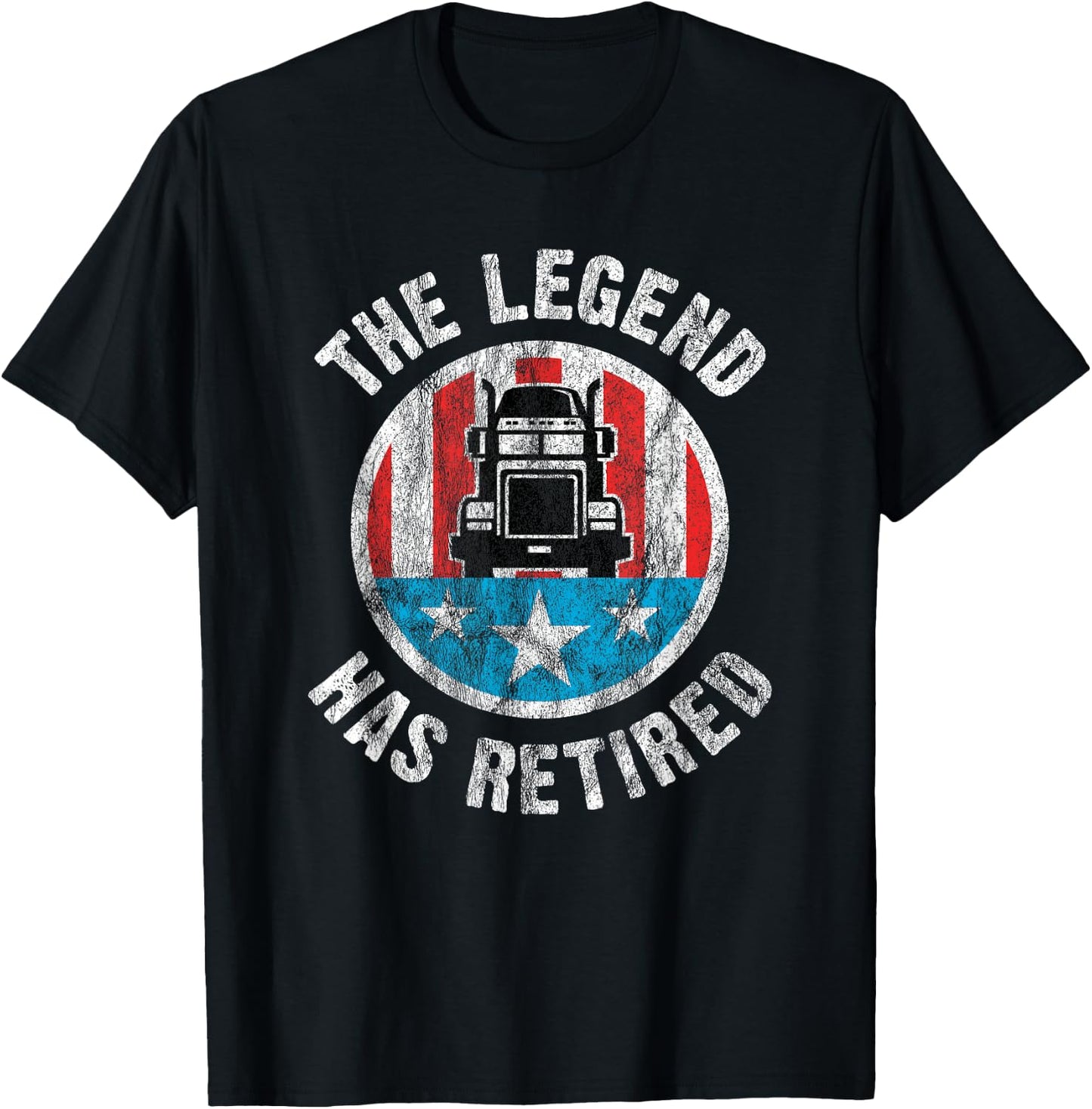 Retirement Shirt For Truckers | Truck Driver Retirement T-Shirt - T-Shirt | Black