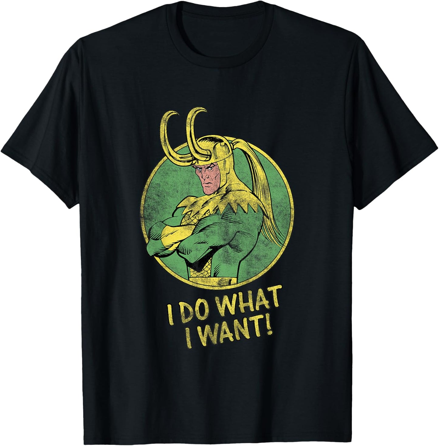 Marvel Loki I Do What I Want Faded Attitude Kids T-Shirt - T-Shirt | Black
