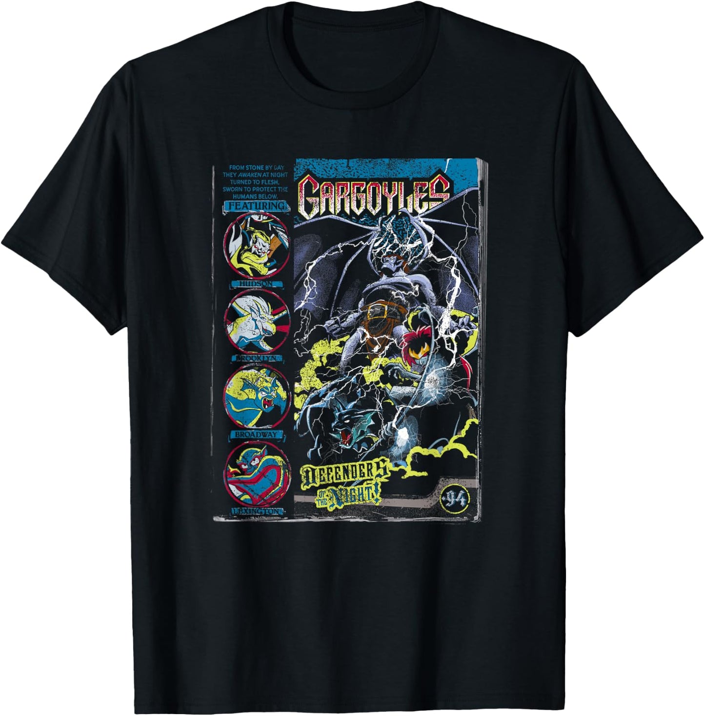 Disney Gargoyles Comic Book Cover T-Shirt - T-Shirt | Black