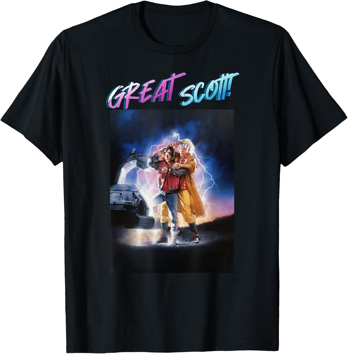 Back to The Future Great Scott Poster T-Shirt - T-Shirt | Black
