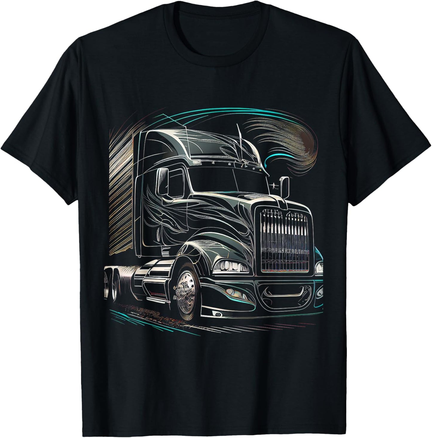 Truck Driver 18 Wheeler Trucker T-Shirt - T-Shirt | Black