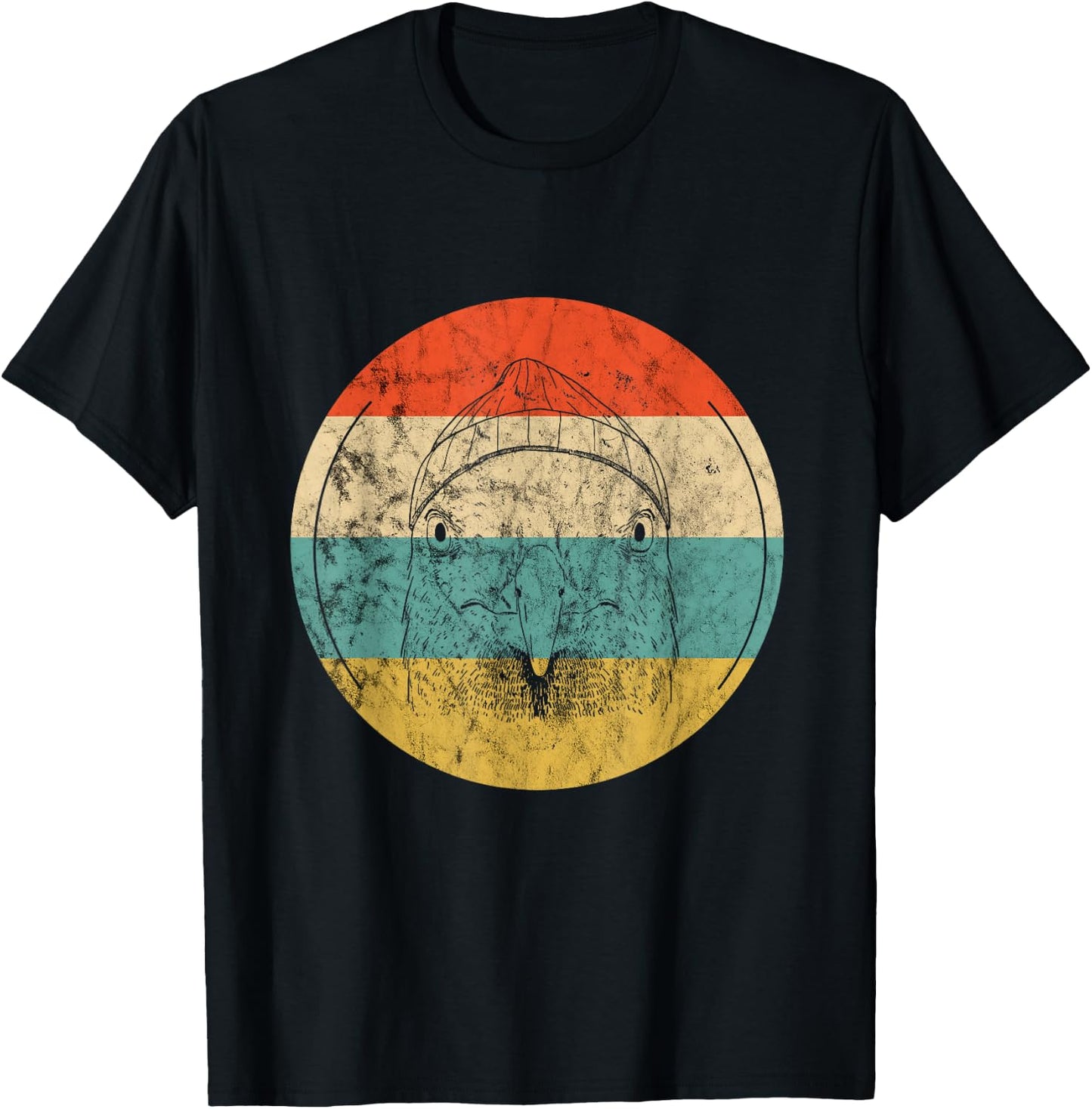 Seagull Retro Vintage Sailor Gull Seagull Lover Beach Bird Men Women Kids T-Shirt - T-Shirt | Black