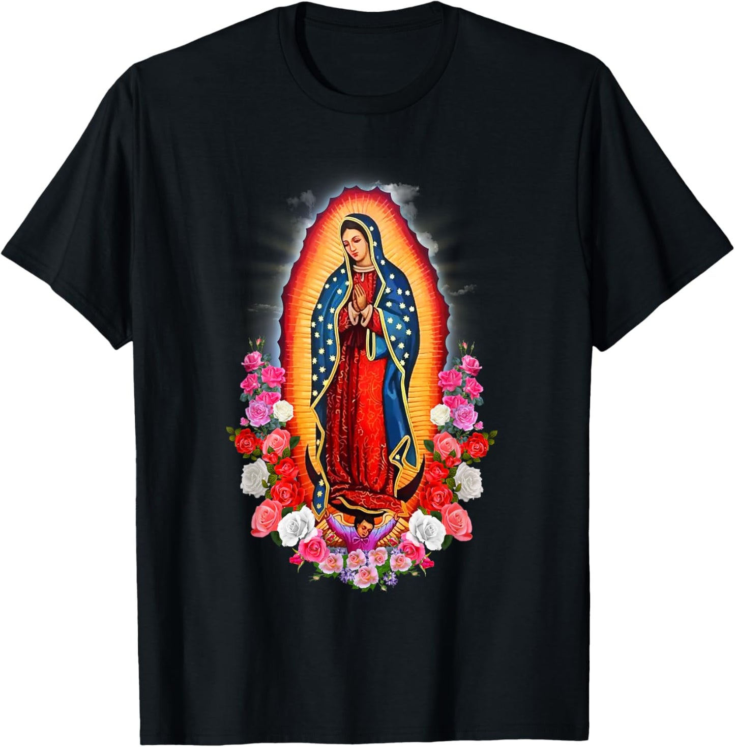 Our Lady of Guadalupe Virgin Mary T-Shirt - T-Shirt | Black