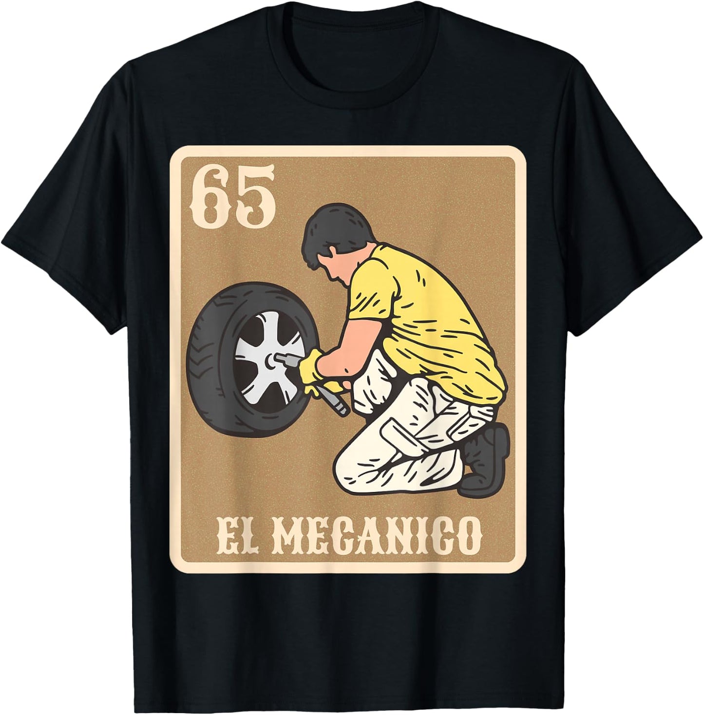 EL Mecanico Lottery Spanish Bingo Card Game T-Shirt - T-Shirt | Black