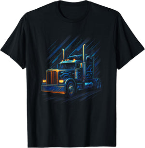 Trucker Semi-Trailer T-Shirt - T-Shirt | Black