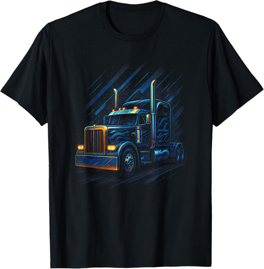 Trucker Semi-Trailer T-Shirt - T-Shirt | Black