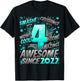 4 Year Old Gifts for Boys 4th Birthday Boy 4 Year Old Boy T-Shirt - T-Shirt | Black