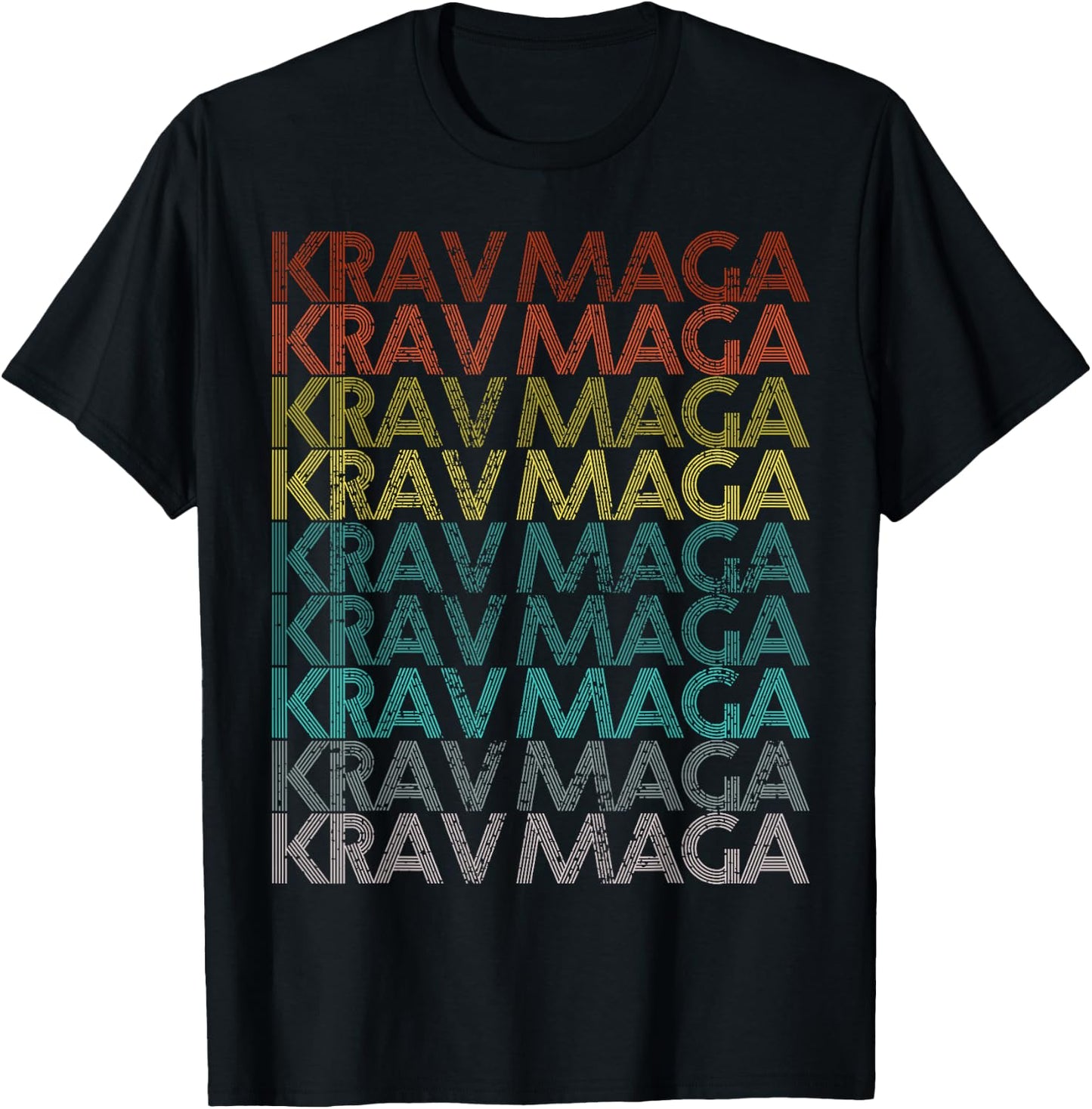 Krav Maga Vintage Retro Style T-Shirt - T-Shirt | Black