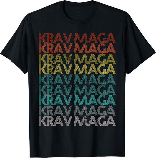 Krav Maga Vintage Retro Style T-Shirt - T-Shirt | Black