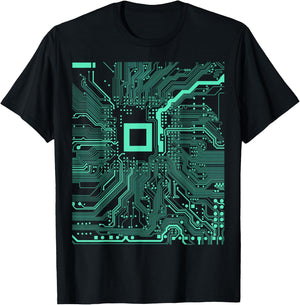 Computer Circuit Board Electronics Technician T-Shirt - T-Shirt | Black