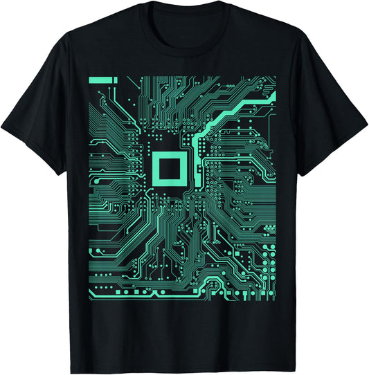 Computer Circuit Board Electronics Technician T-Shirt - T-Shirt | Black