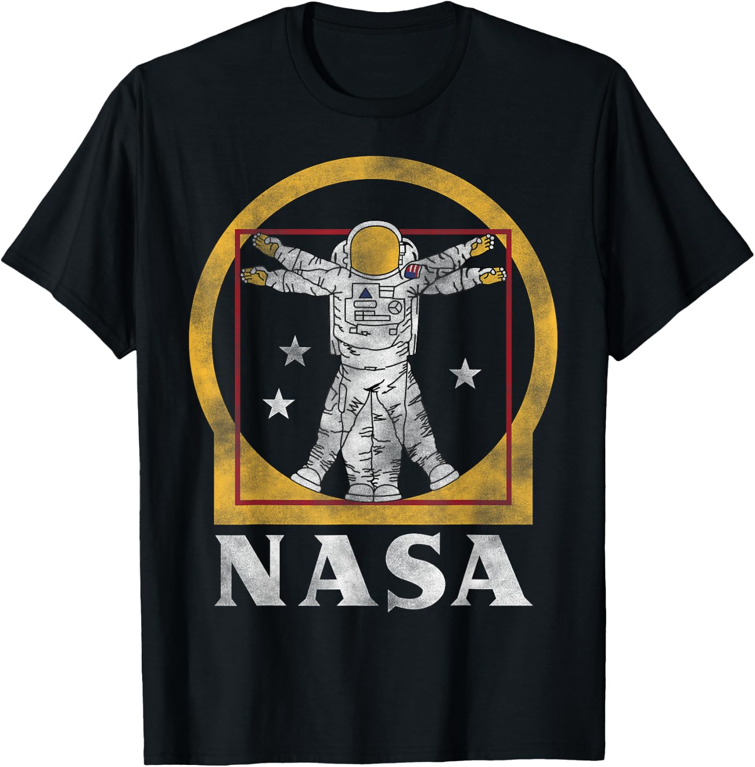 NASA Vitruvian astronaut T-Shirt - T-Shirt | Black