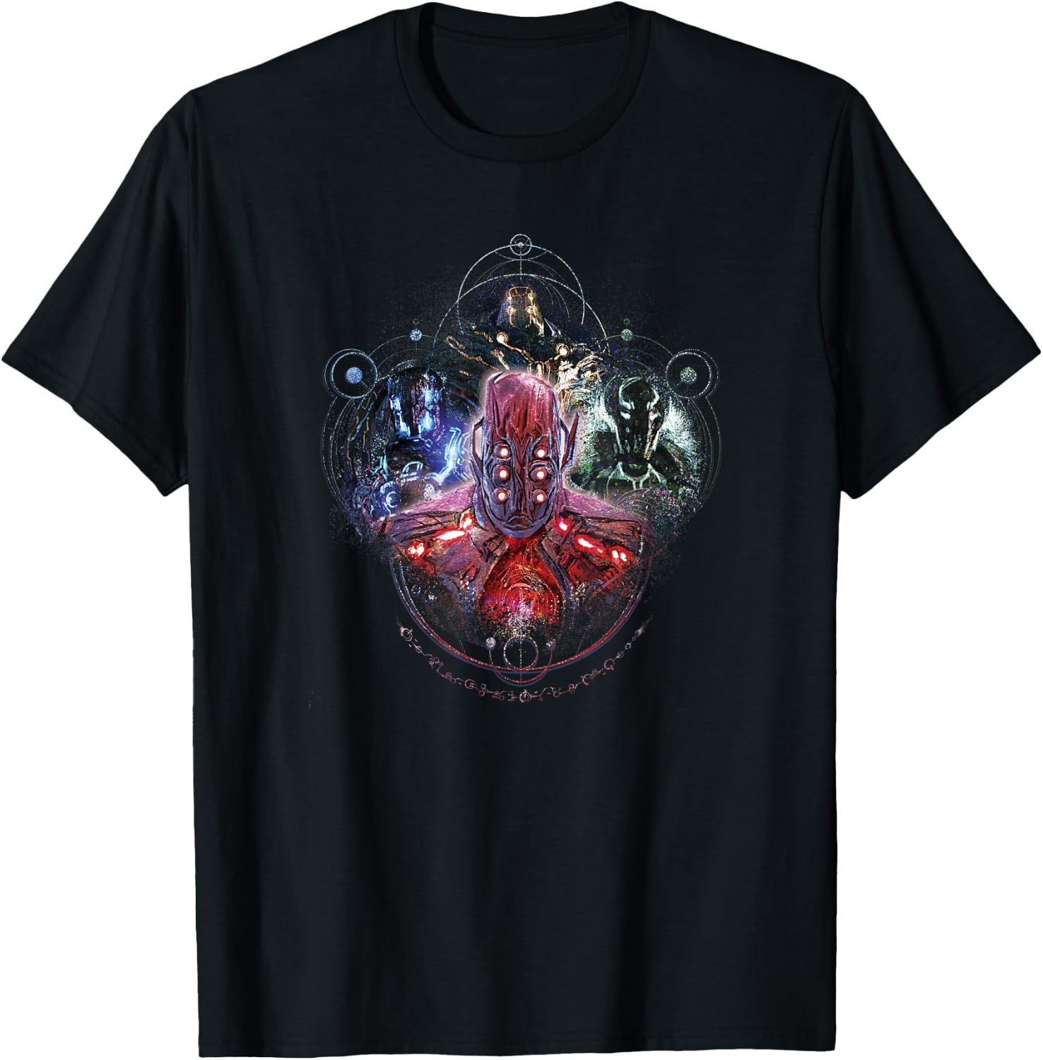 Marvel Eternals Celestials Group Shot Portrait T-Shirt - T-Shirt | Black