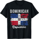 Dominican Republic Flag Vintage - Men Women - Dominican Flag T-Shirt - T-Shirt | Black