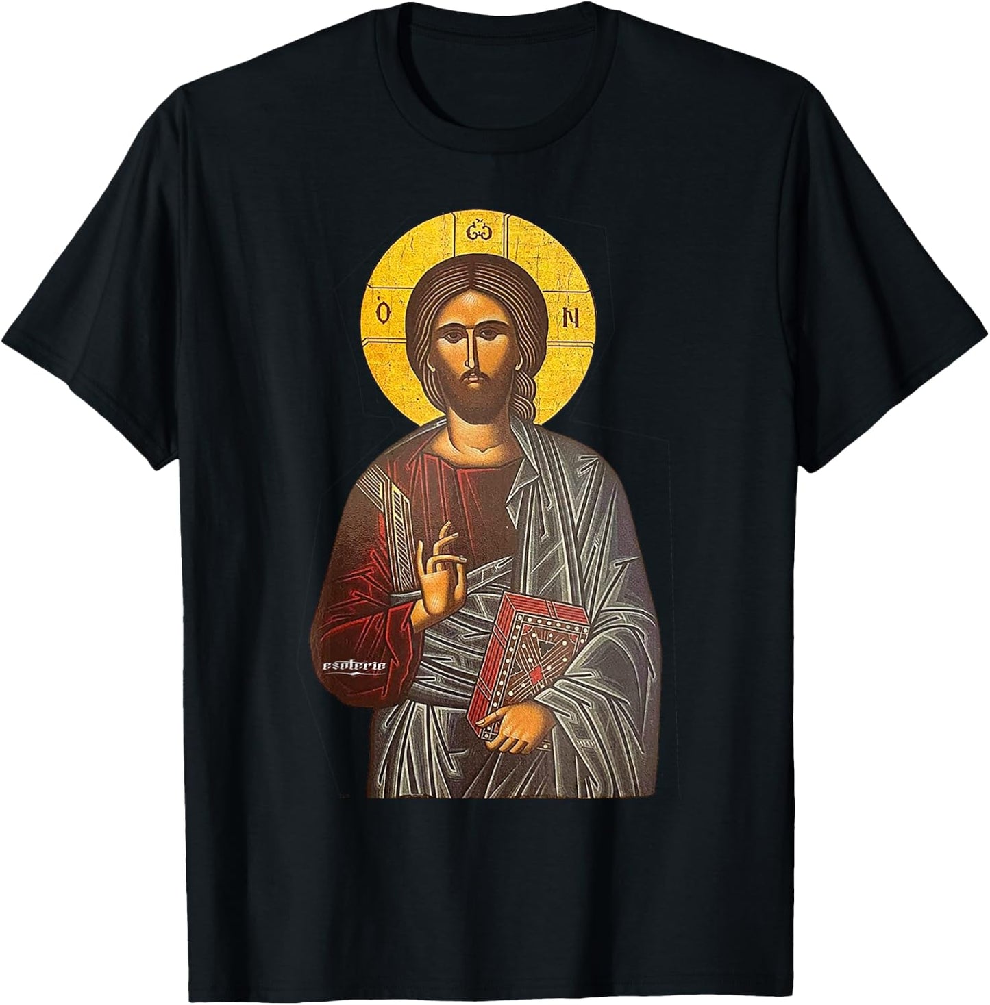 Jesus Christ Icon Greek T-Shirt - T-Shirt | Black