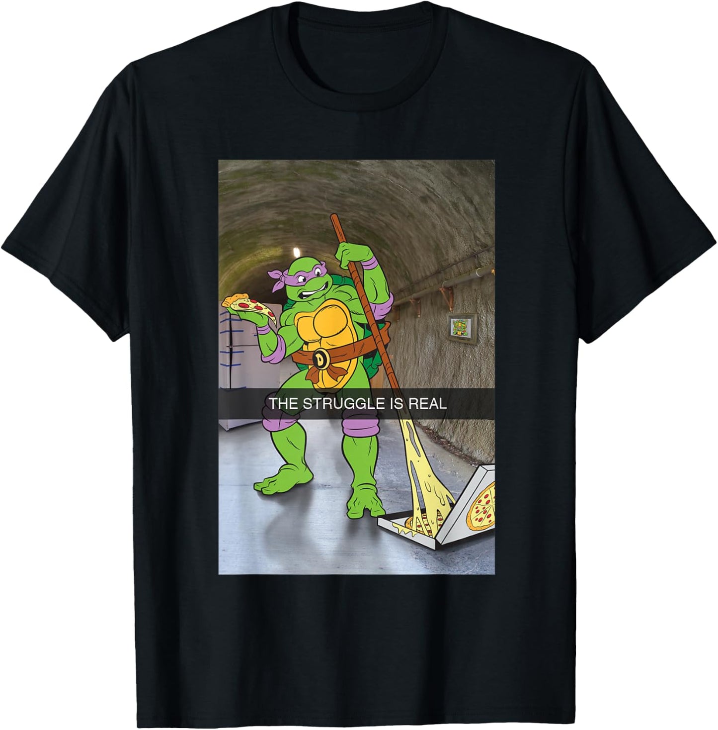 TMNT The Struggle Is Real Donatello T-Shirt - T-Shirt | Black