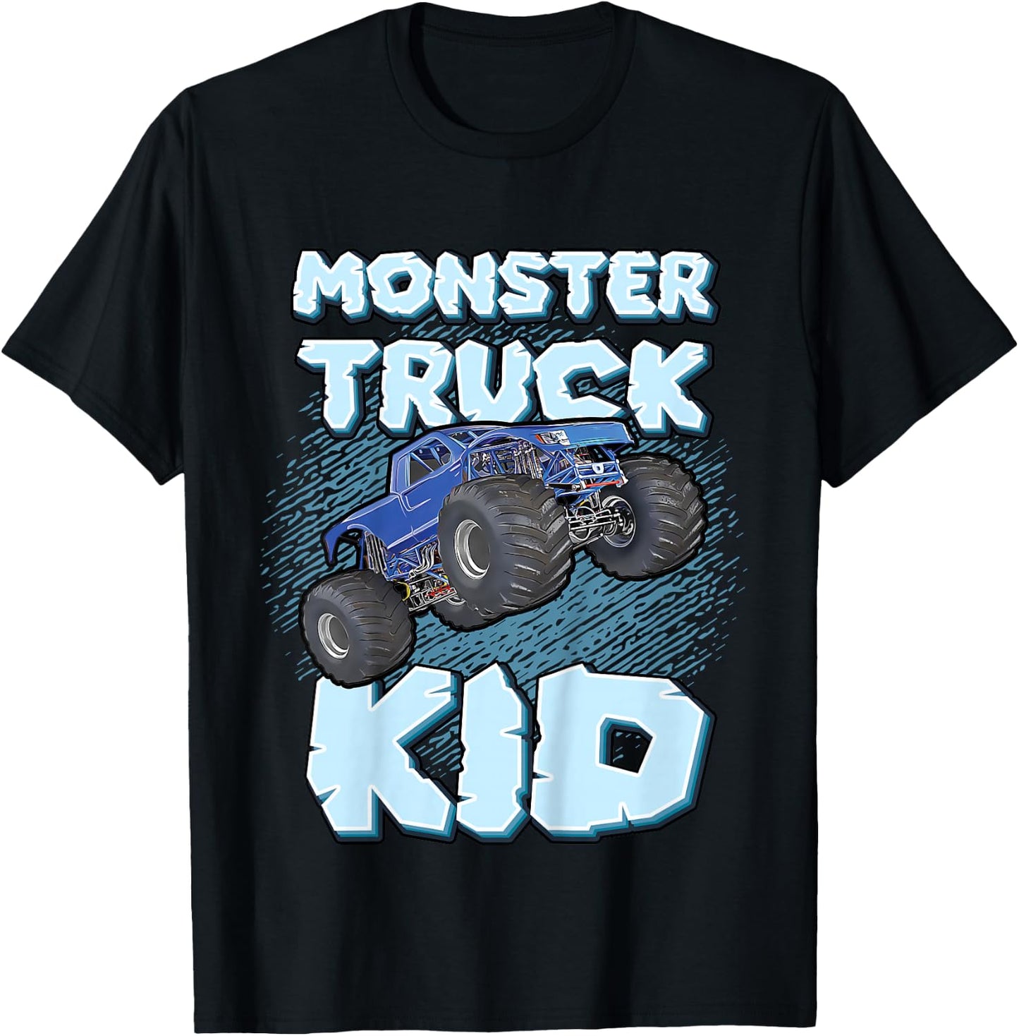 Kids Monster Truck Kid For Child Children Fun Funny Monster Truck T-Shirt - T-Shirt | Black