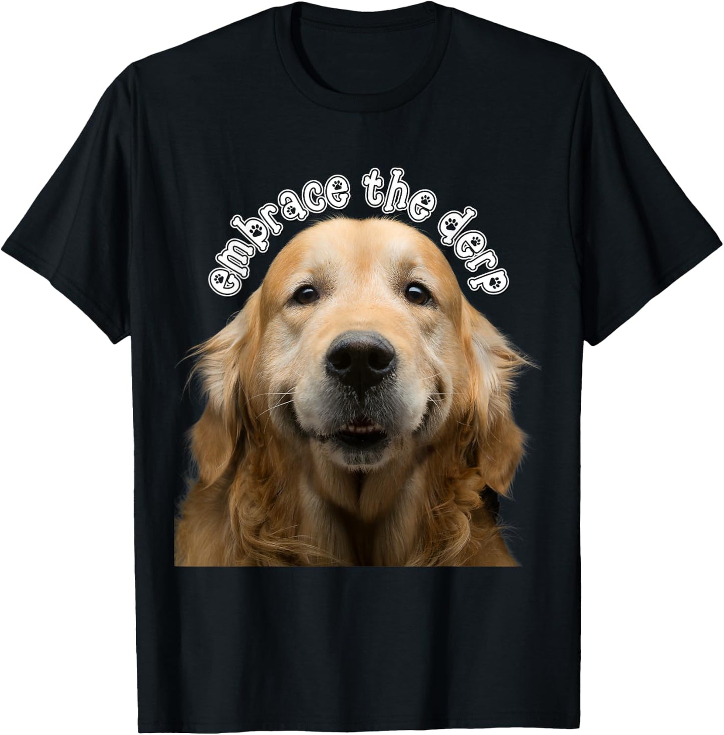 Embrace the Derp Derpy Dog Derpy Golden Retriever Funny Pet T-Shirt - T-Shirt | Black