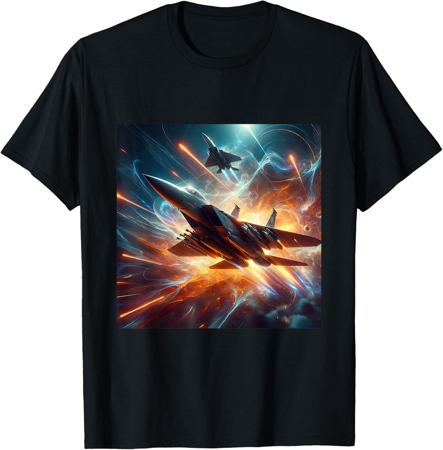 F15 Eagle Fighter Jet Military Aircraft T-Shirt - T-Shirt | Black